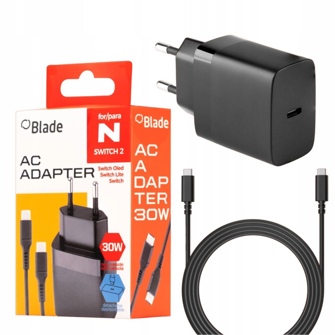 Zasilacz 30W Usb-c do Nintendo Switch 2 ładowarka, kabel