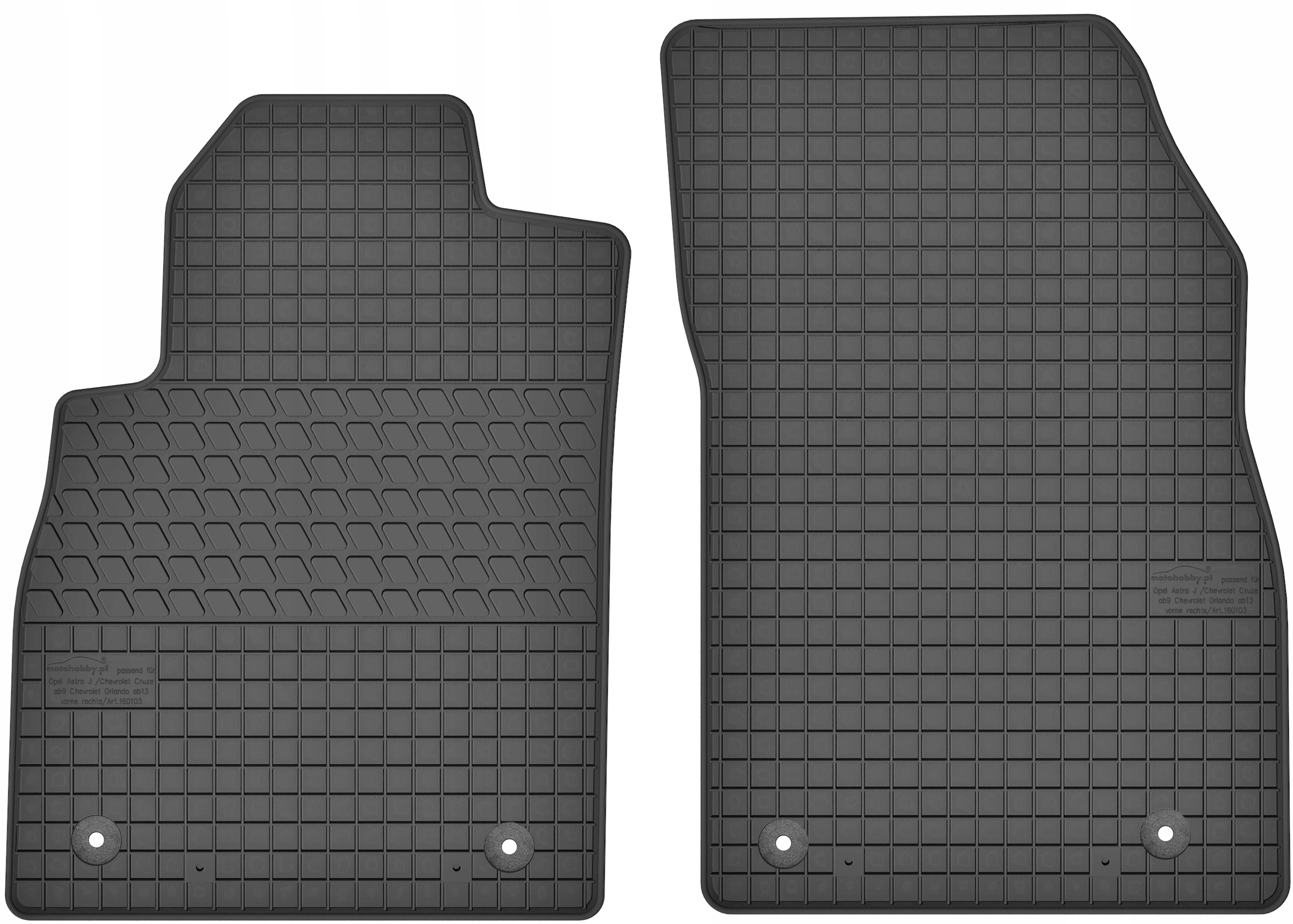 Dywaniki samochodowe gumowe przód: Opel Astra J 2009--