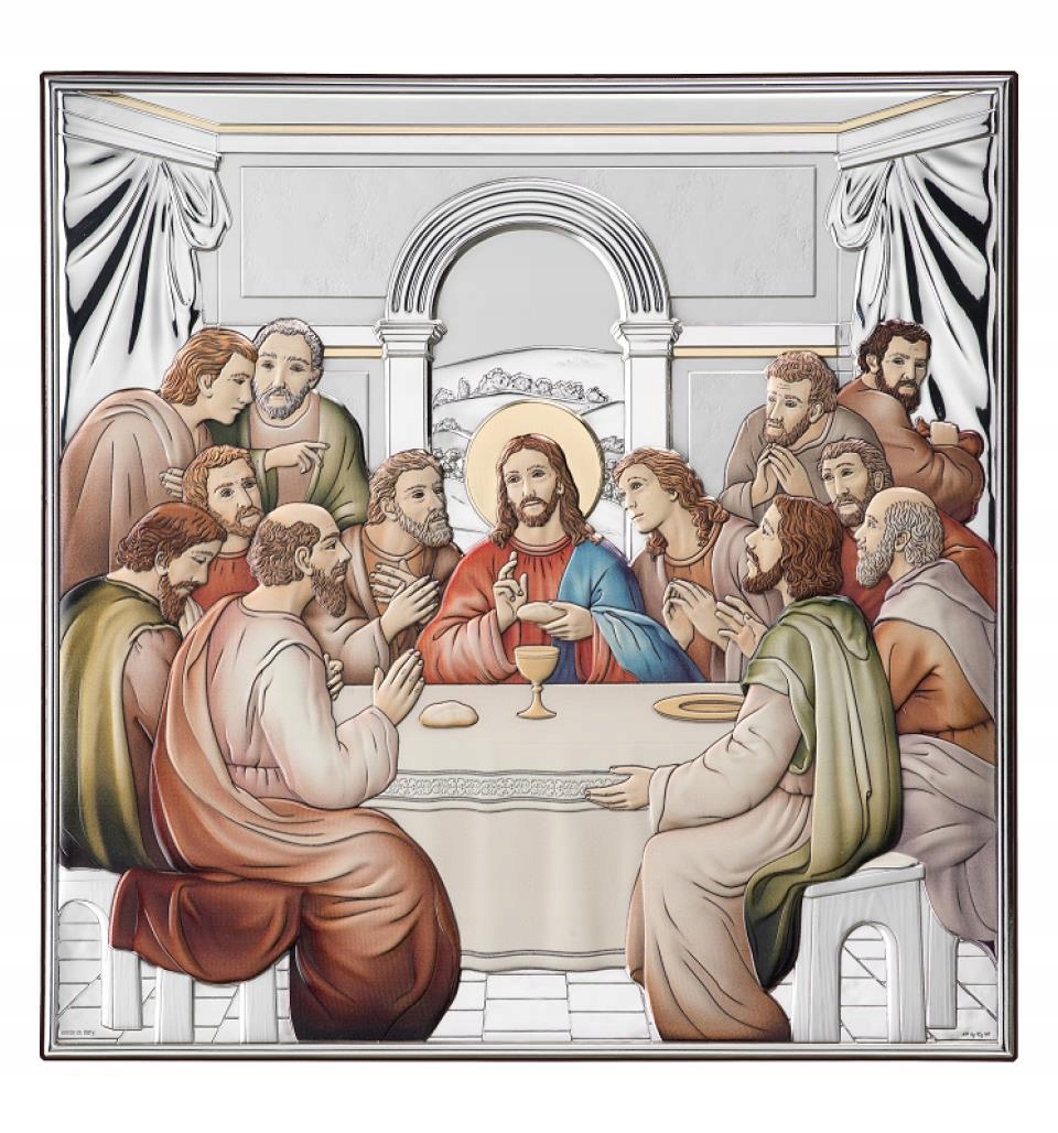 Farebný obrázok Ag Posledná večera Gravírovanie Zadarmo! GF0441/3DC