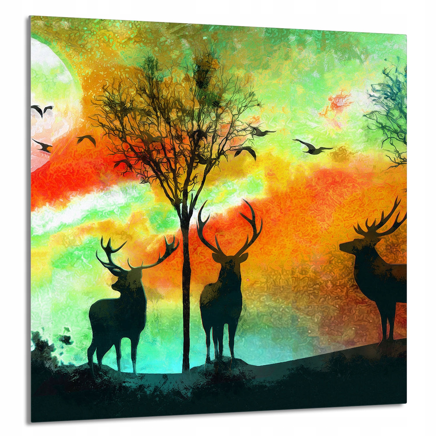 Skleněný Panel Do Kuchyně 60x65 Jelen Tvrzené Sklo