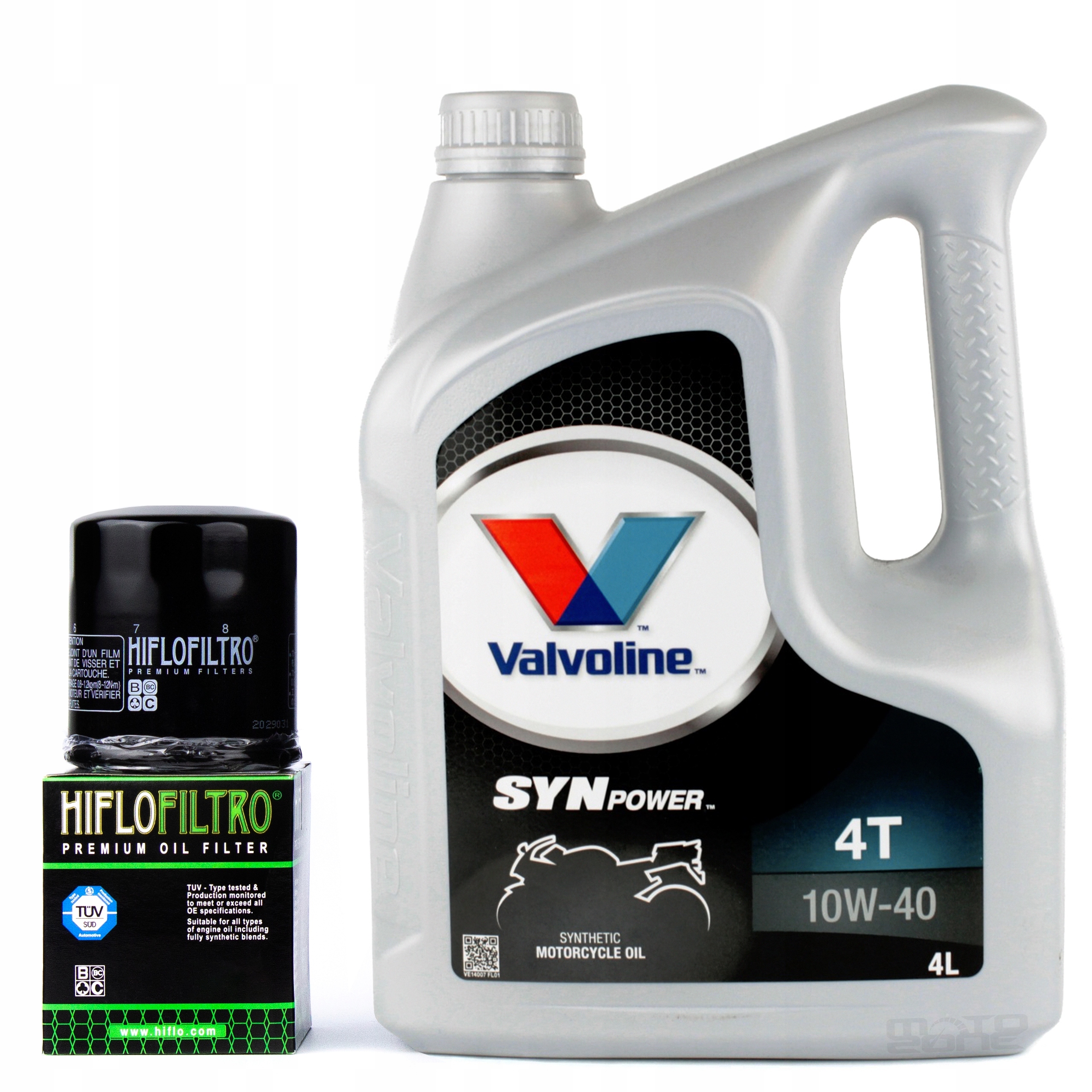 Motorový olej Valvoline SYNpower 10W40 4T 4L filtr Hiflo Hf 303