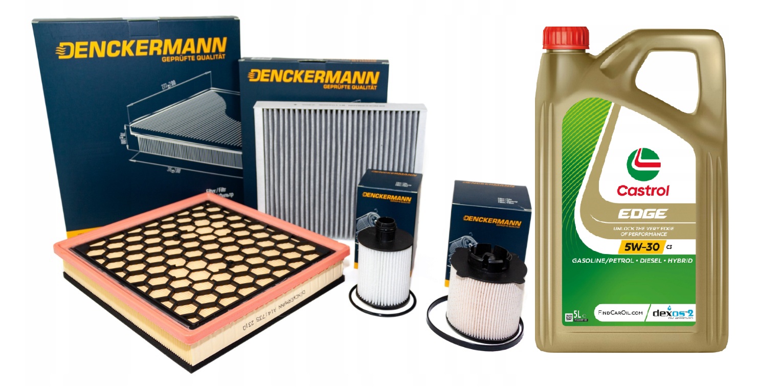 Sada 4 filtrů Opel Insignia A 2.0 Cdti olej Castrol 5W30 Edge C3 5L