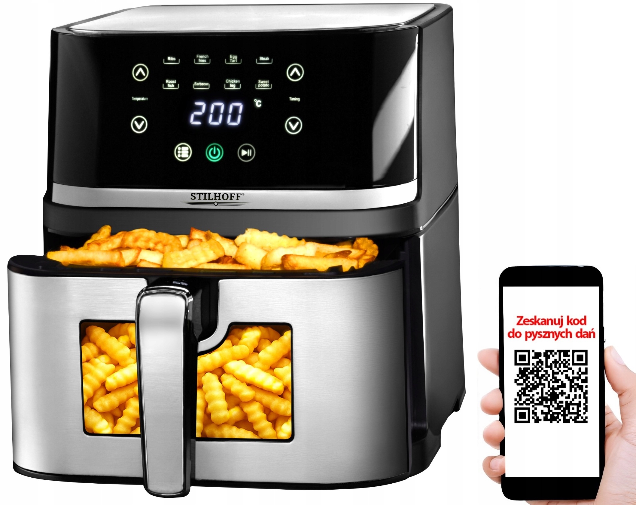 Frytkownica beztłuszczowa Air Fryer Stilhoff 6,5L Airfryer frytownica
