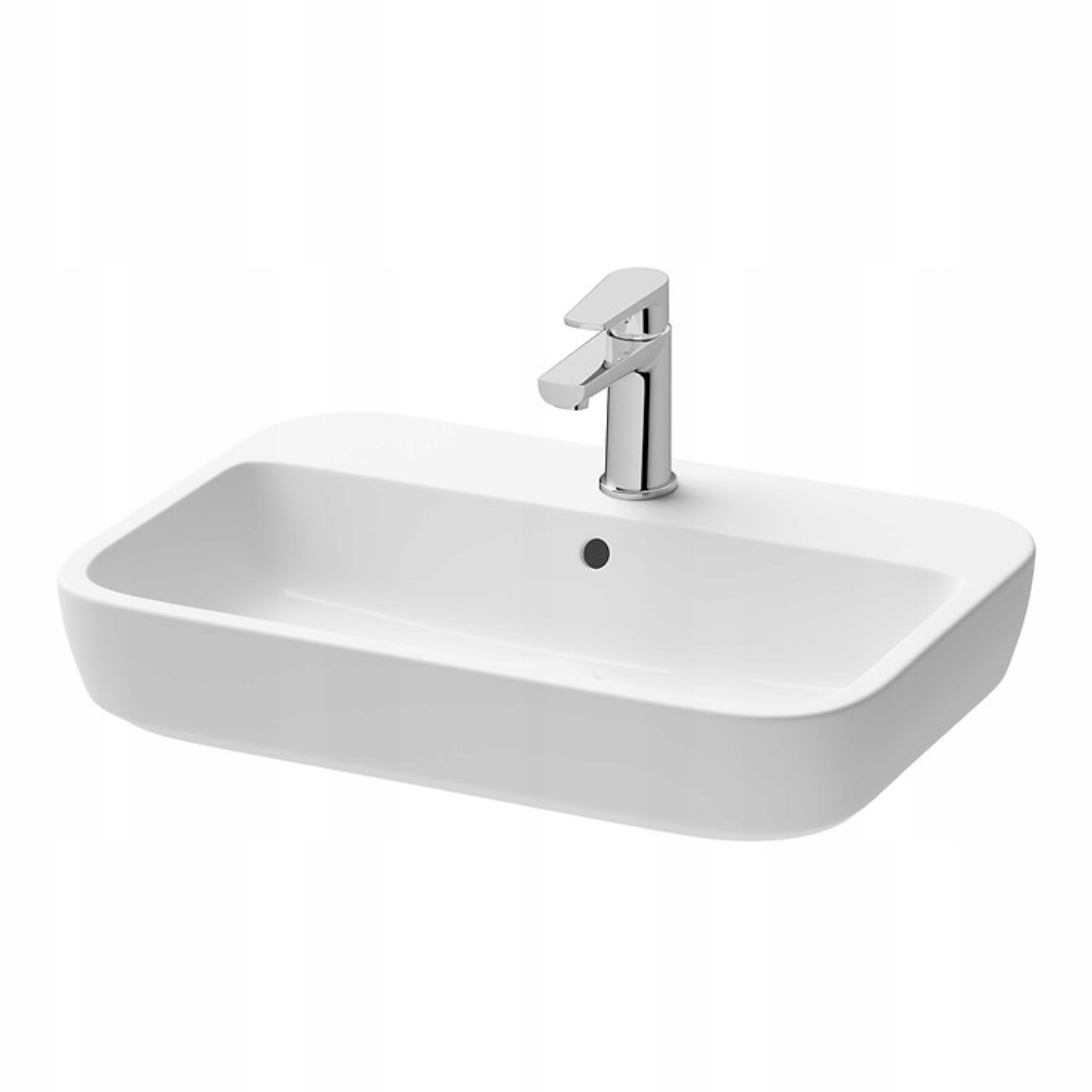 Cersanit Umývadlo caspia square 60 na dosku keramické, biele K11-0095