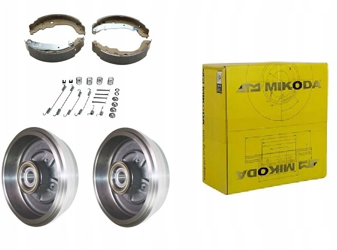 Bubny čelisti ložiska Peugeot 207 208 301 Zadní Sada 228 mm