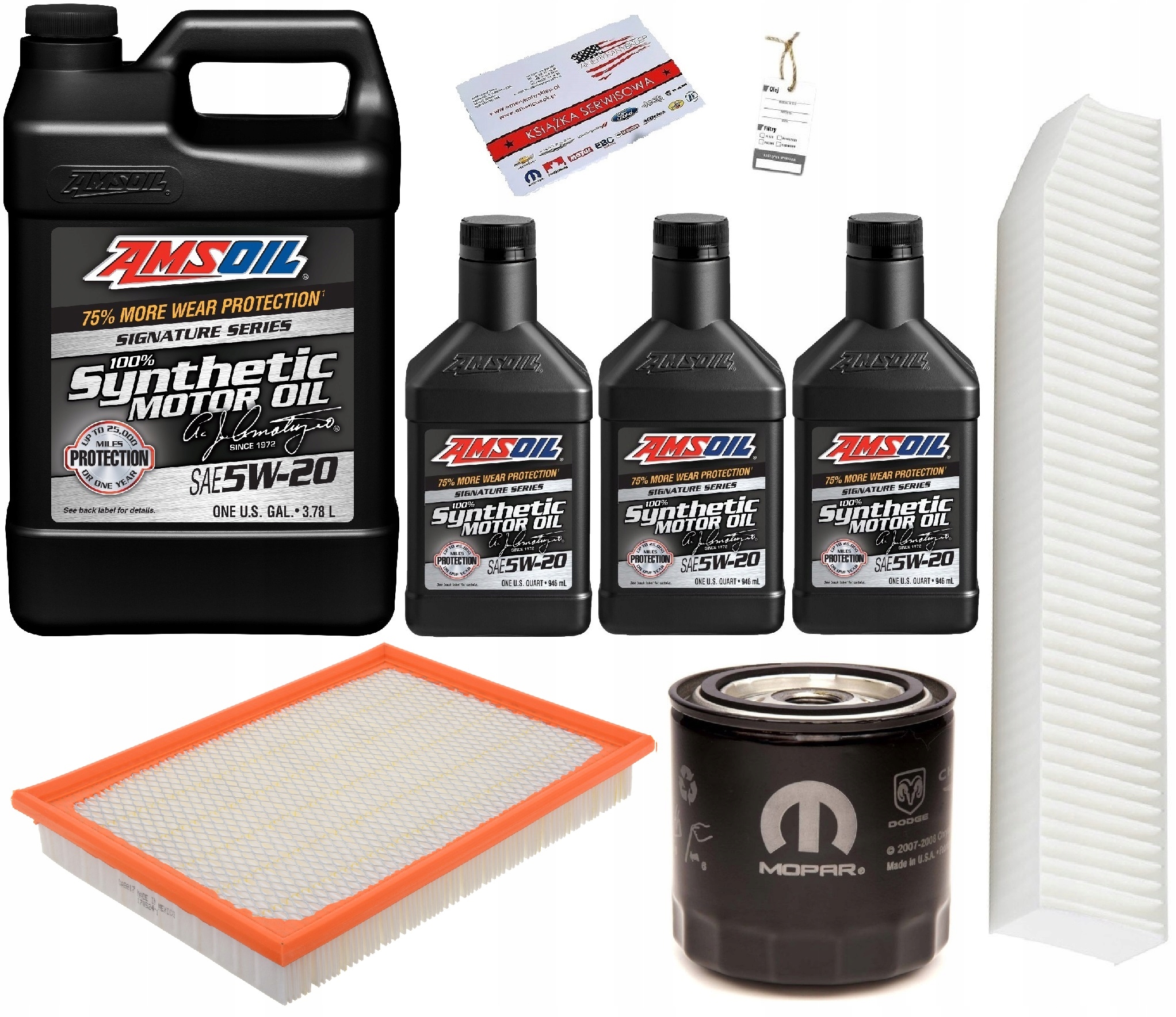 AMSOIL 5W20 + FILTRY JEEP GRAND CHEROKEE 5,7 05-07
