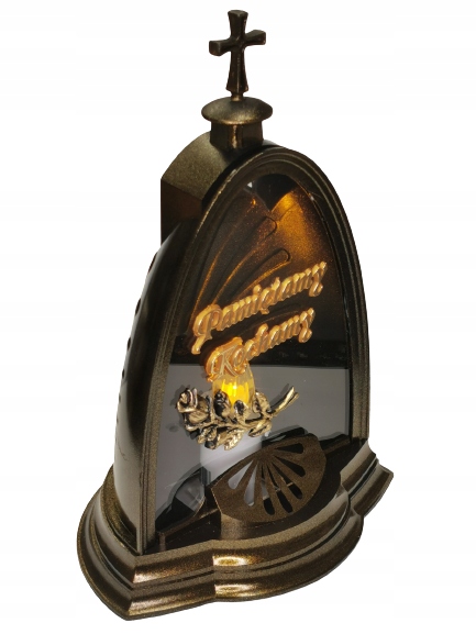 Znicz lampion LED z dedykacją R-166A Kod producenta R-166A