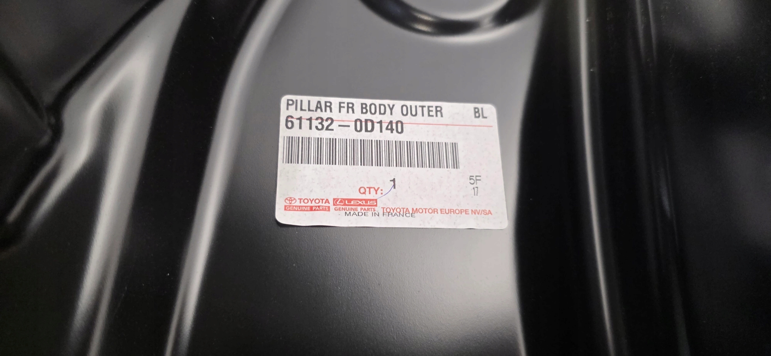 pillar side left front TOYOTA YARIS III 11-20 new original 61132-0D140