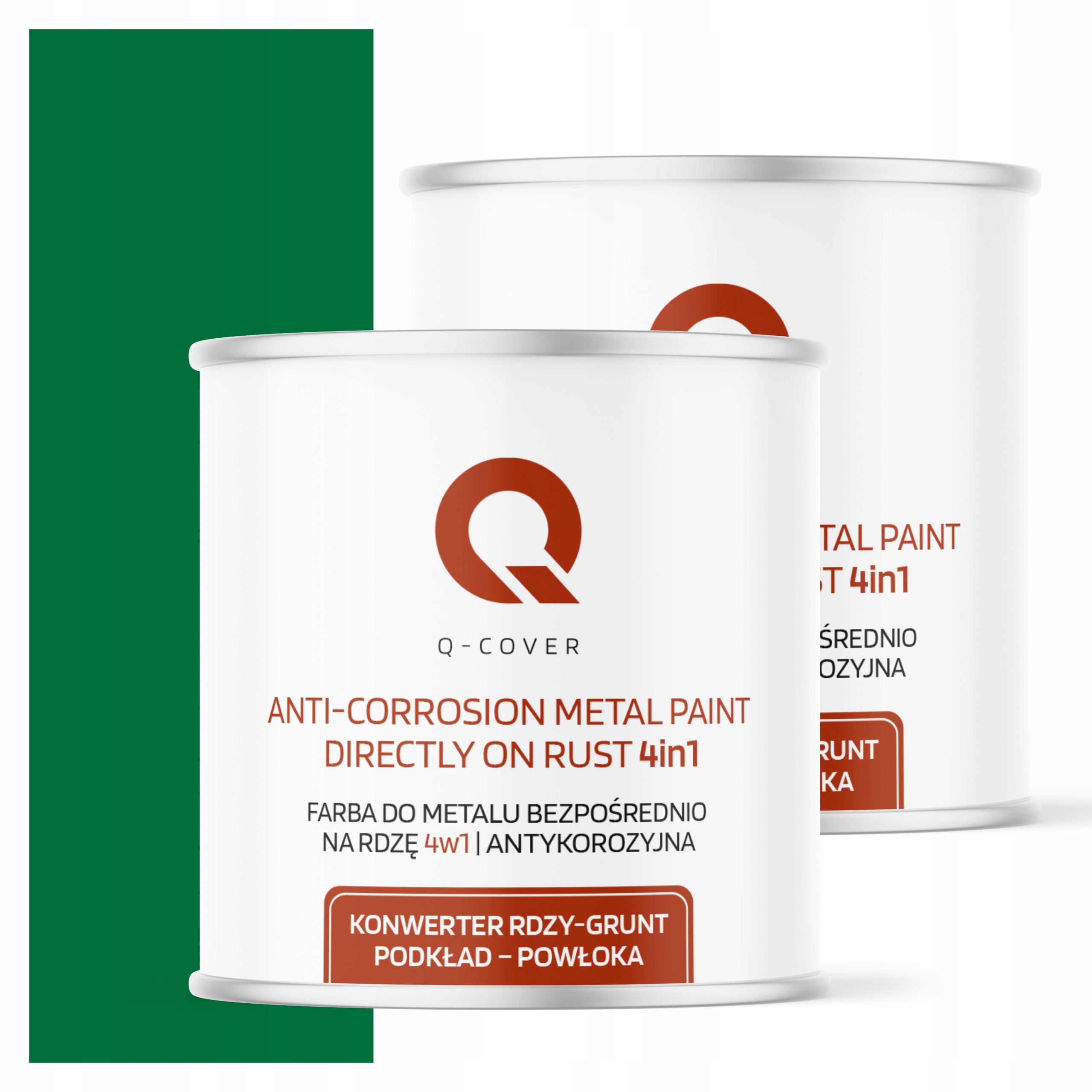 Farba Priamo na hrdzu Kov Aluminium Oceľ 2,5L 4v1 Polomat Zelená