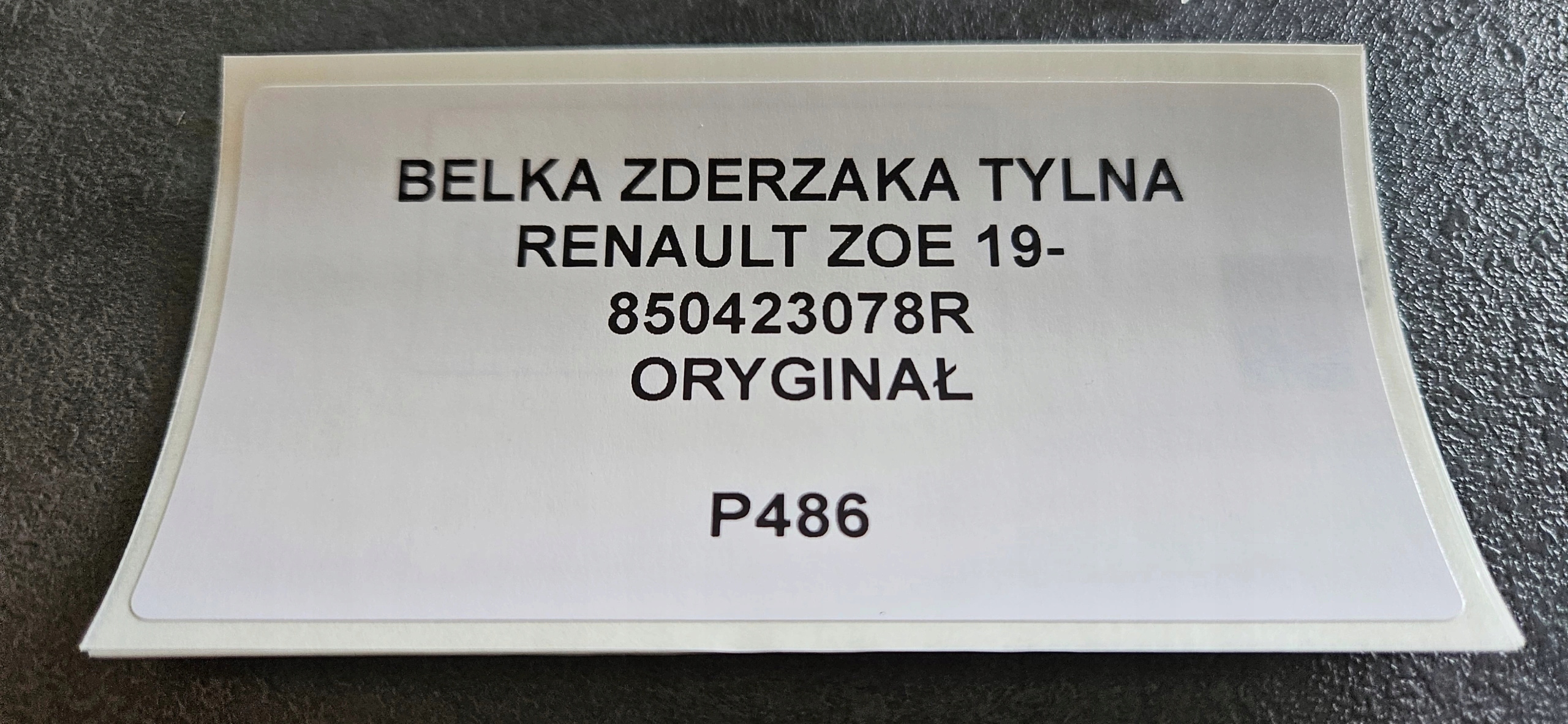 bumper support rear part RENAULT ZOE 19- original