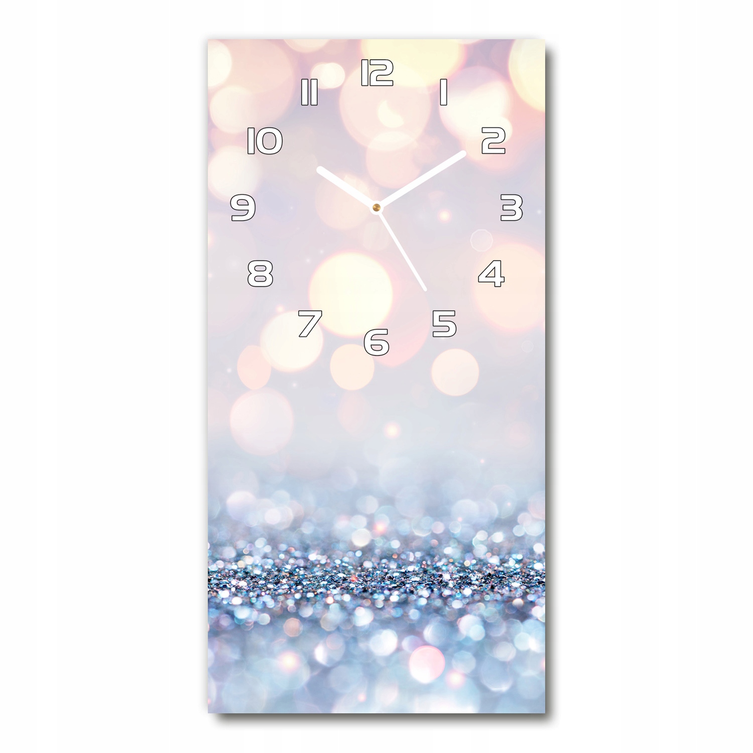 

Zegar szklany ścienny Błyszczące tło 30x60 pionowy