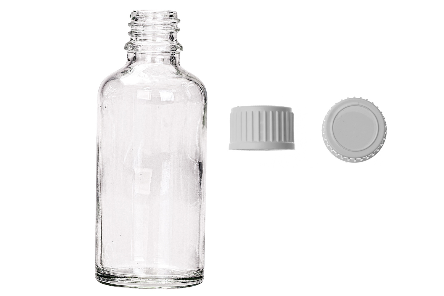 

Butelka szklana bezbarwna 50 ml nakrętka B 5 sztuk