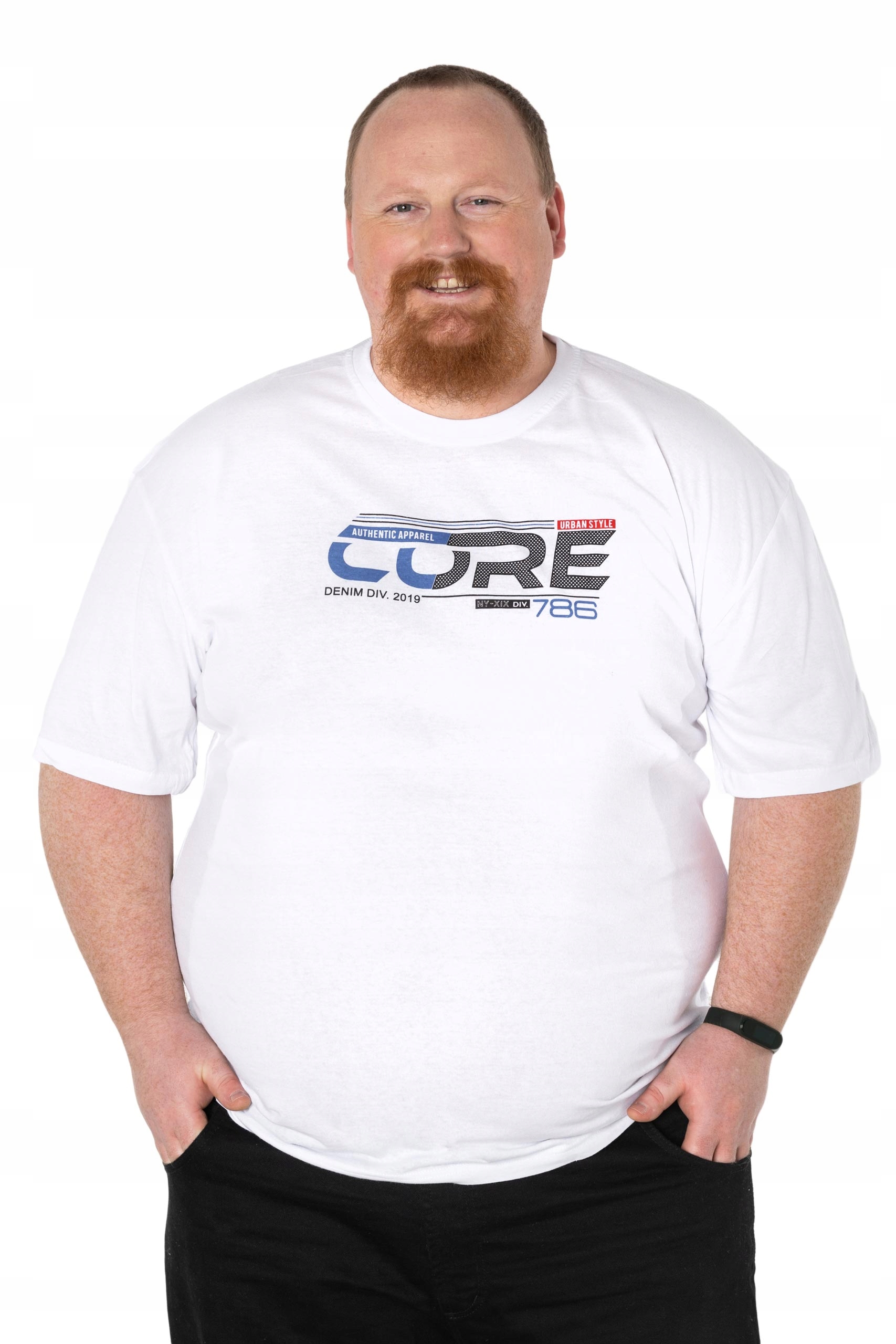 

Duży Podkoszulek Koszulka T-shirt Męski 2560-1 3XL