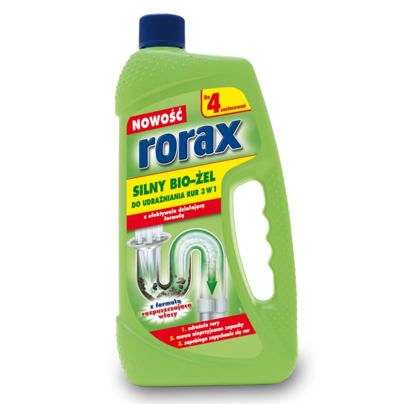 

Silny Bio Żel Udrażniacz 3w1 Włosy Tłuszcz Rorax