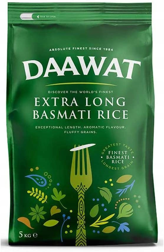 Levně Daawat Extra DŁugi Rýže Basmati 5kg