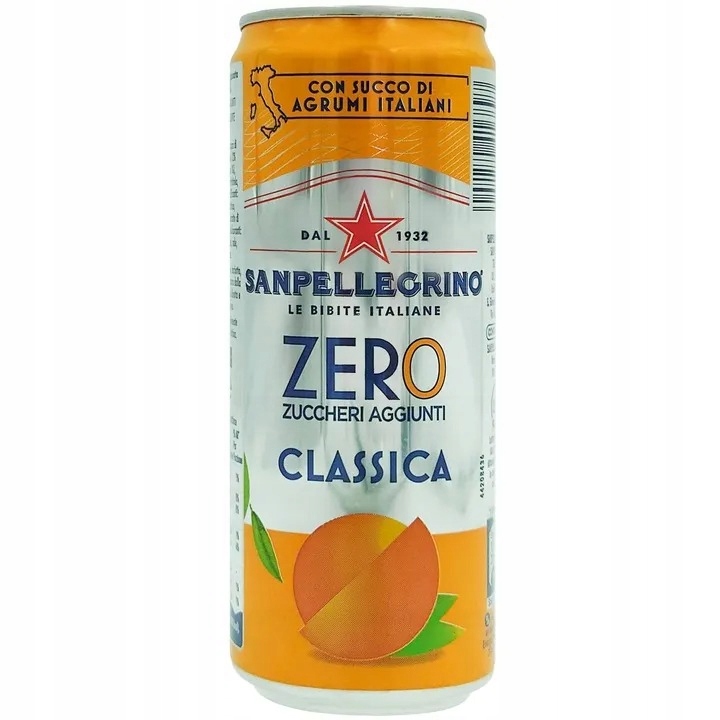 17 x Sycený nápoj San Pellegrino Aranciata Zero 330 ml