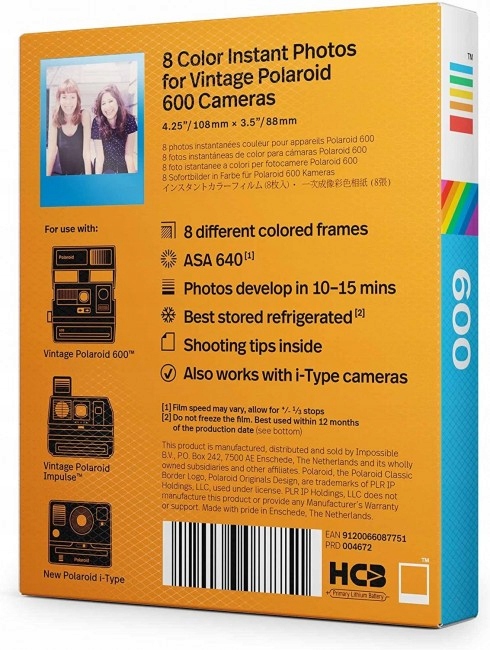 Картриджи Polaroid Color Film 600 Color Frame Packaging Status original