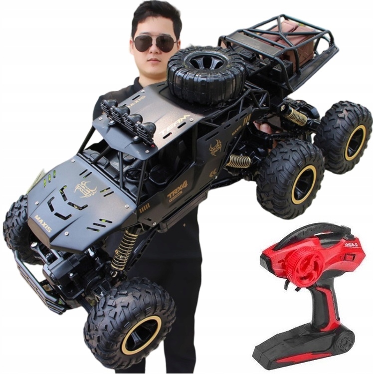 Duży Samochód Zdalnie Sterowany Auto Rc Metal Terenowy Napęd 6X4 1:12 Pilot