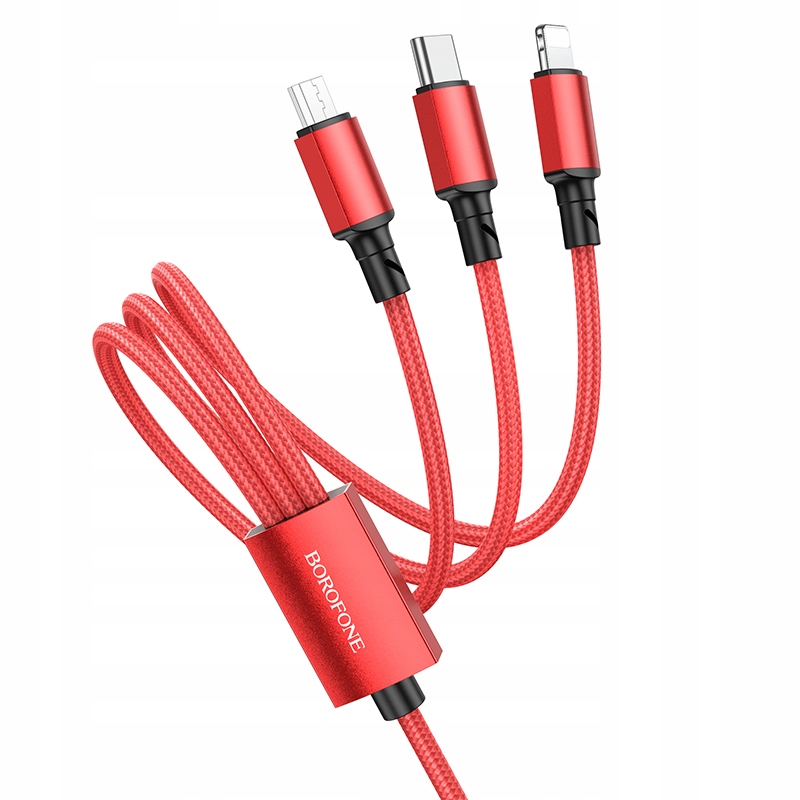 Borofone bx72 3 в 1 кабель - USB до Type C, Micro Us