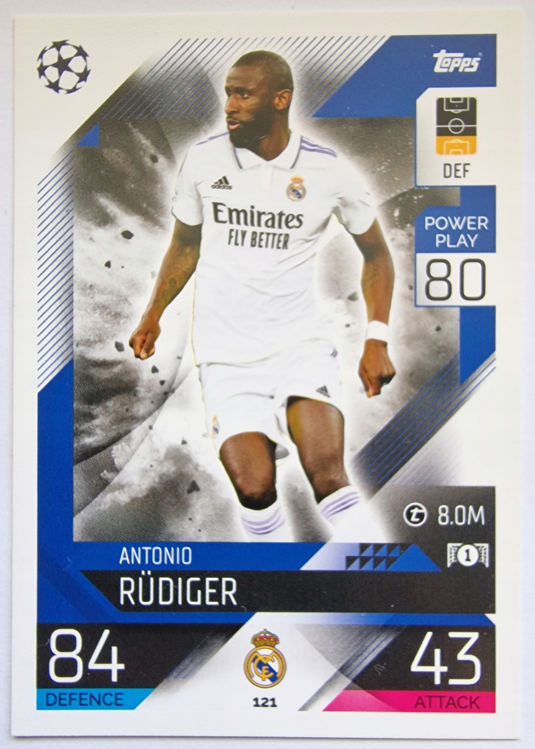 VD1 Rudiger Real Madryt Topps Champions League 2023