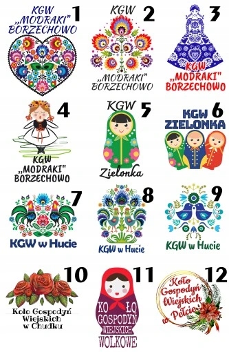 Namiot z nadrukiem KGW dla Koła Gospodyń Wiejskich 3 ścianki niebieski Długość 3 m