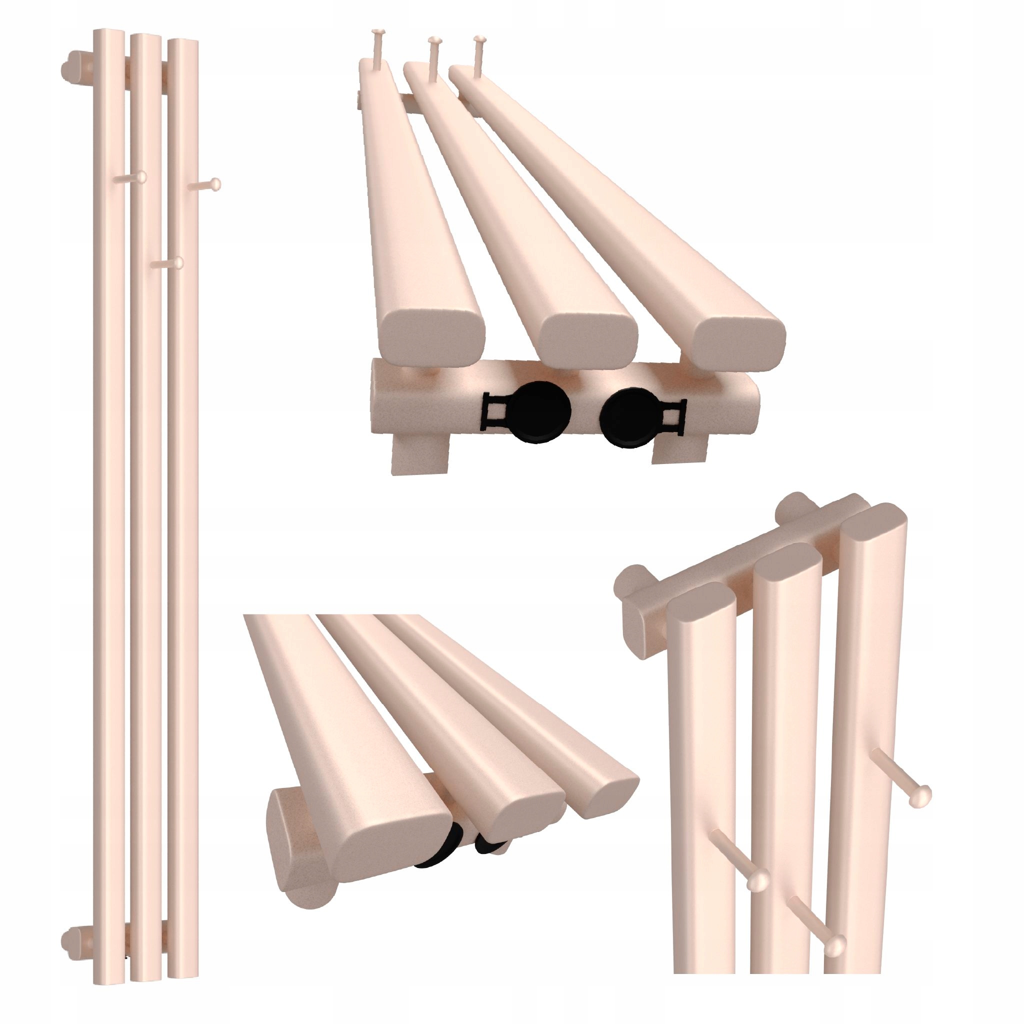 Dekorativní radiátor HORYZONT3 Hook 160x21 zlatý růžový