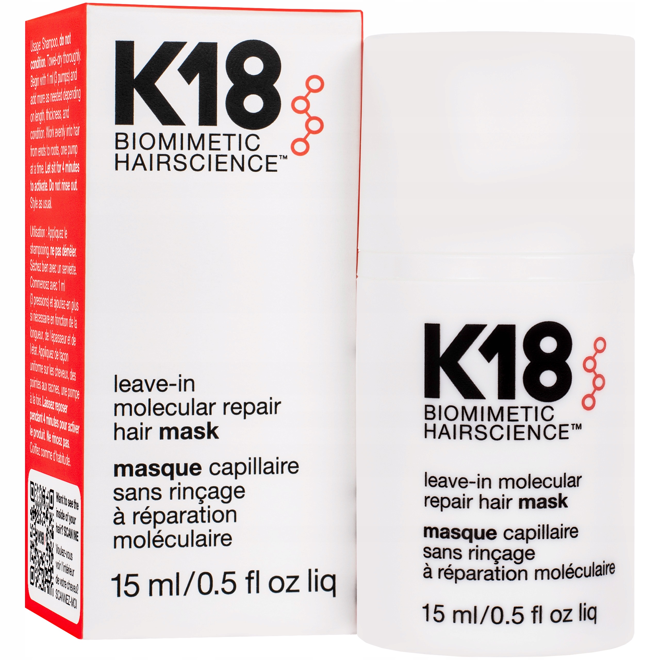 K18 odbudowująca maska do włosów Leave-In Molecular Repair Mask 15 ml