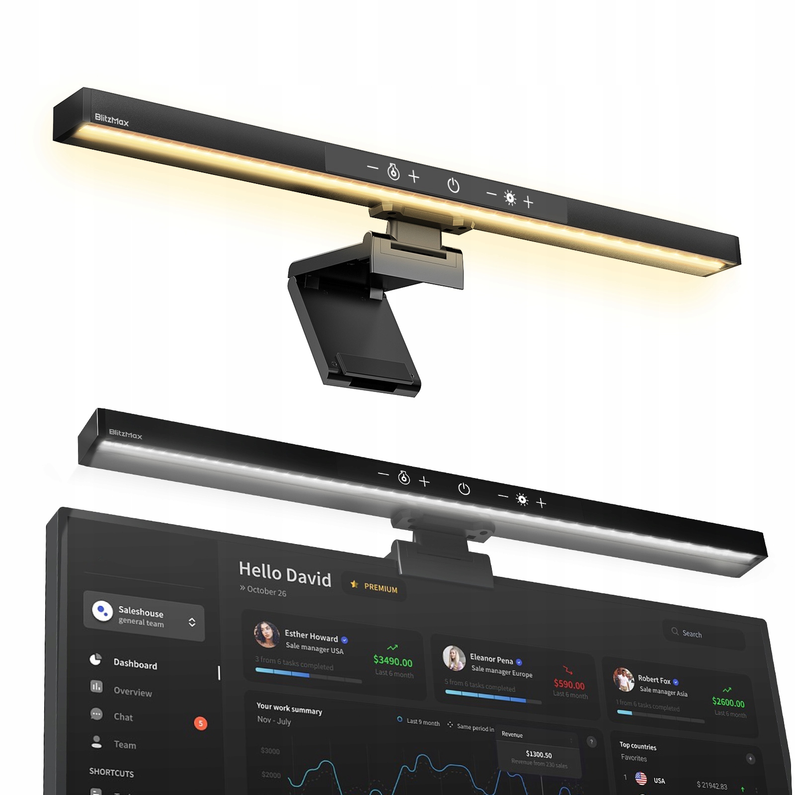 BlitzMax LAMPA LED NA MONITOR KOMPUTER REGULOWANA