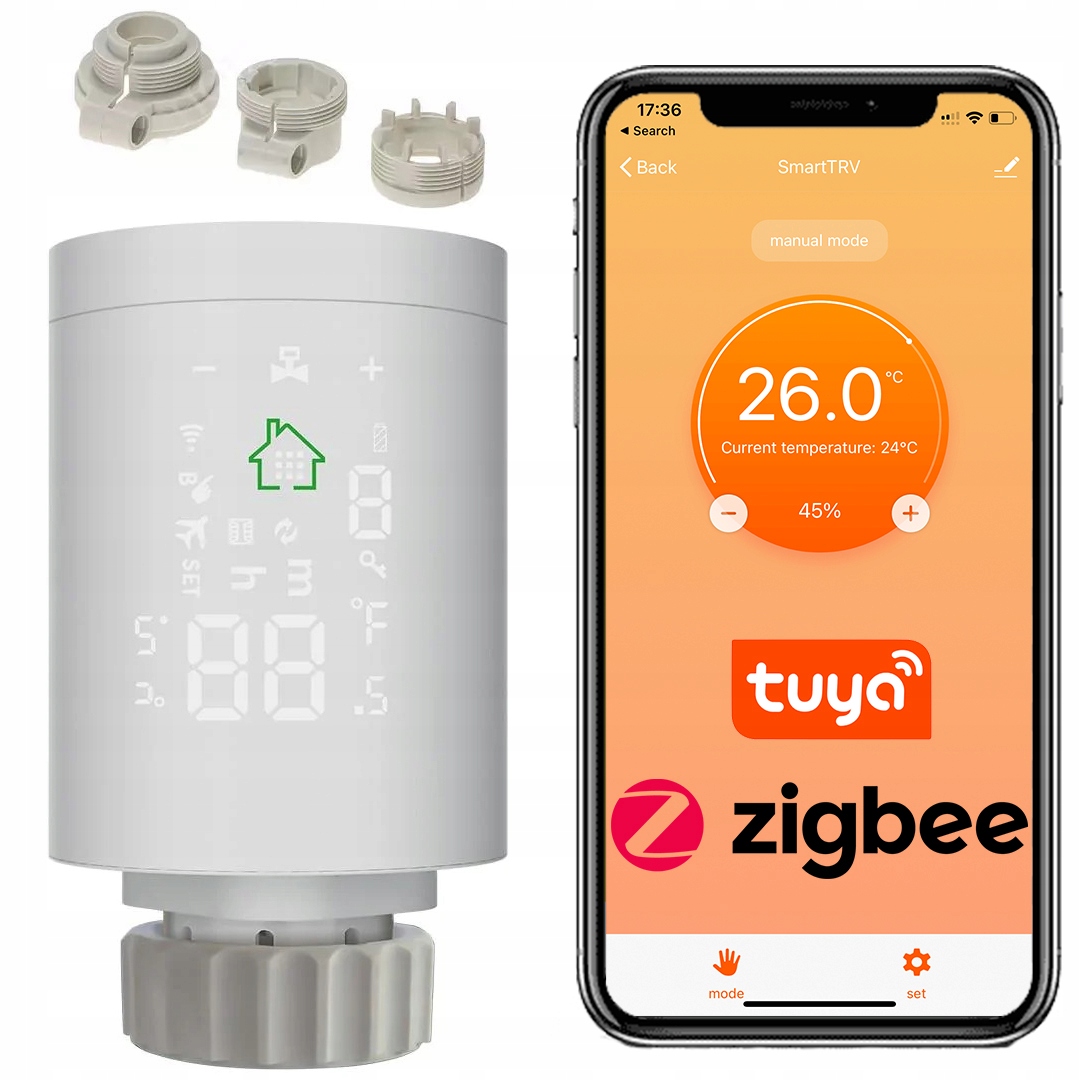 

Elektroniczna Głowica Termostatyczna Tuya Zigbee
