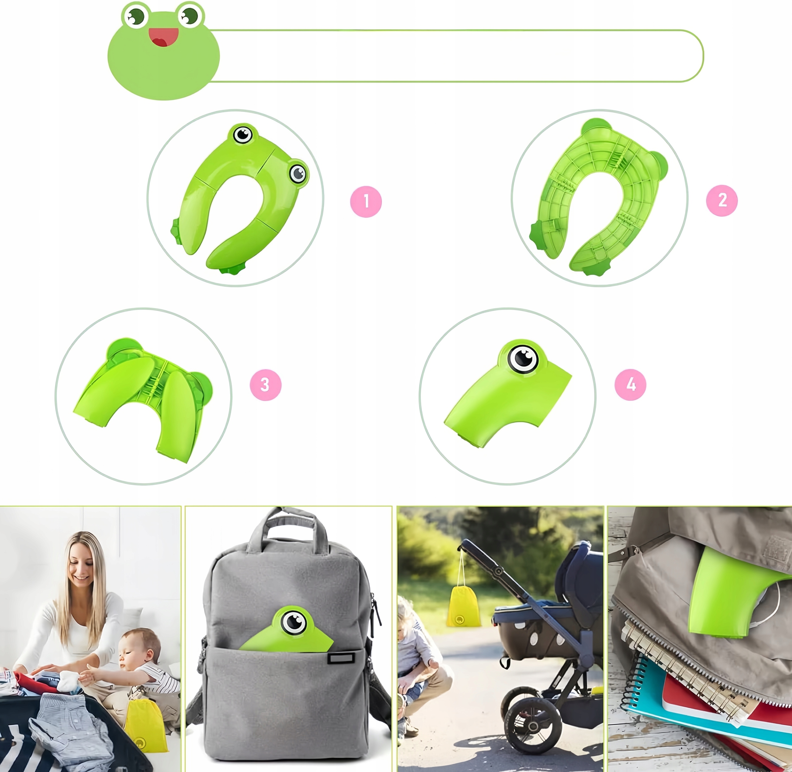 NAKŁADKA NA SEDES WC TURYSTYCZNA SKŁADANA + ETUI Szerokość produktu 35 cm