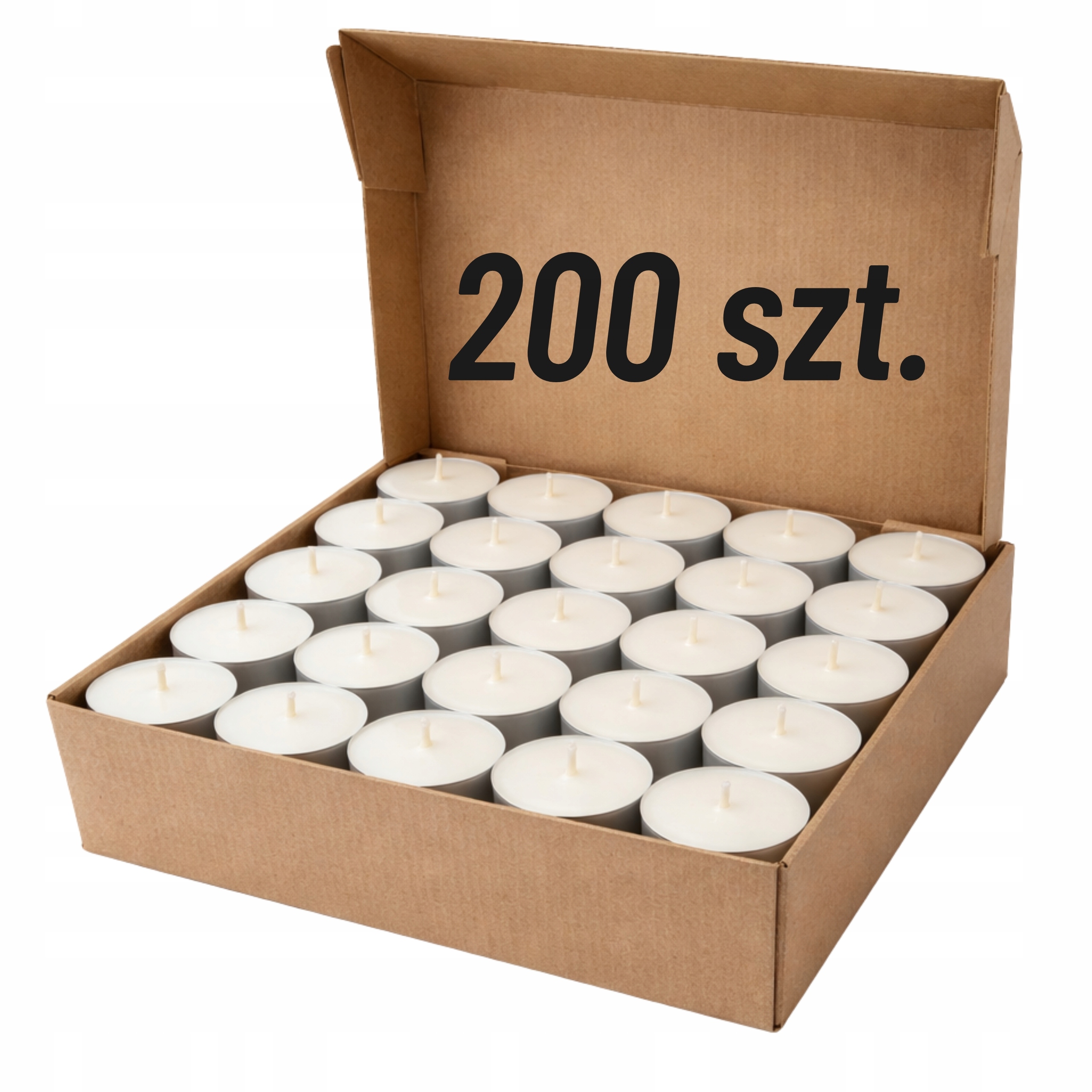 Čajové Ohřívače Sójové Přírodní Složení 200KS Bílé Bez Zápachu