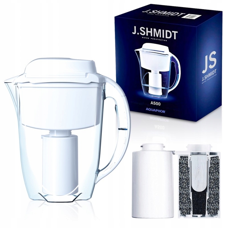 Velký filtrační konvice, konvice na filtry Aquaphor J.Shmidt 500 bílá