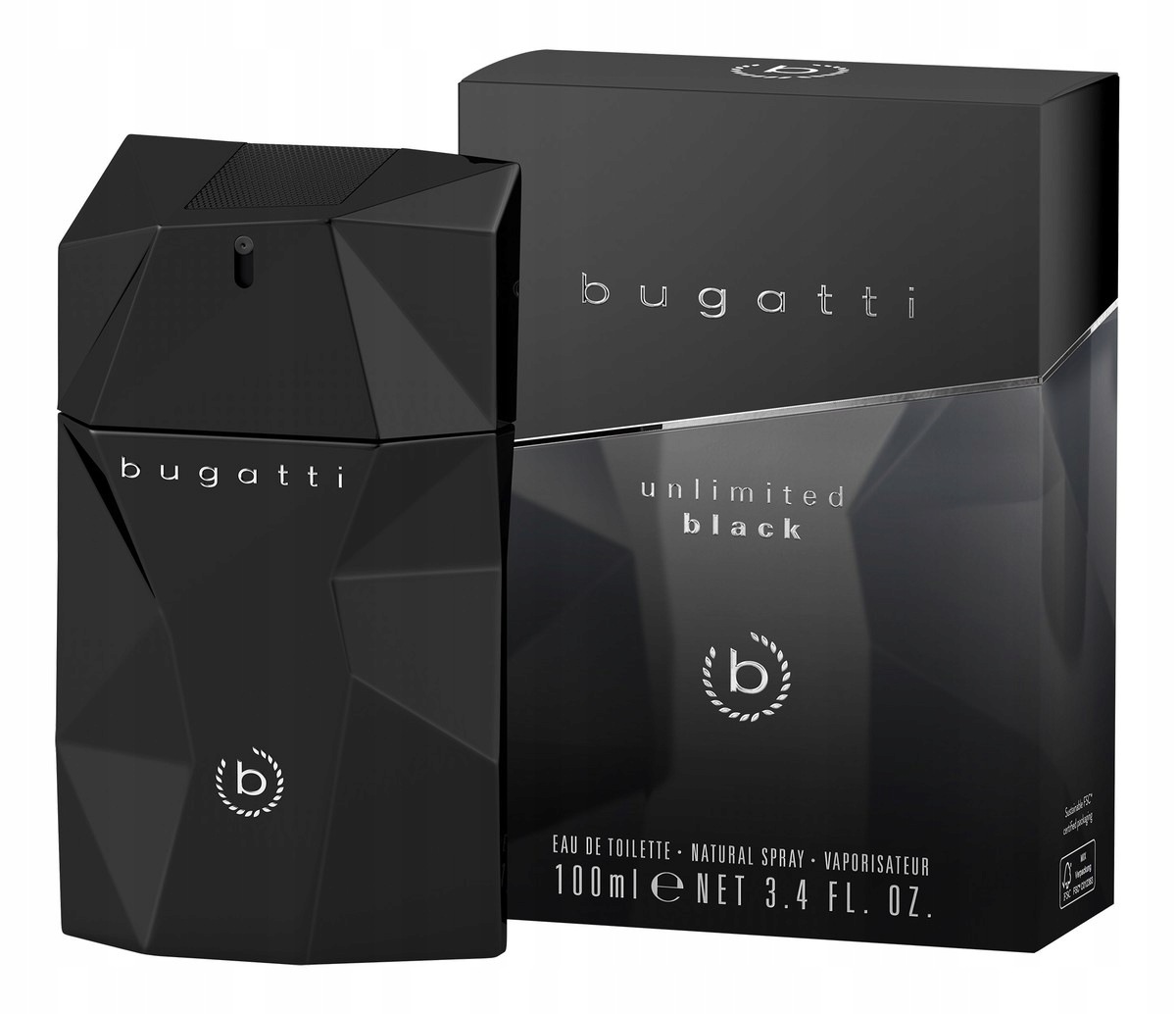 Bugatti Unlimited Black For Him Toaletní voda pro muže 100 ml