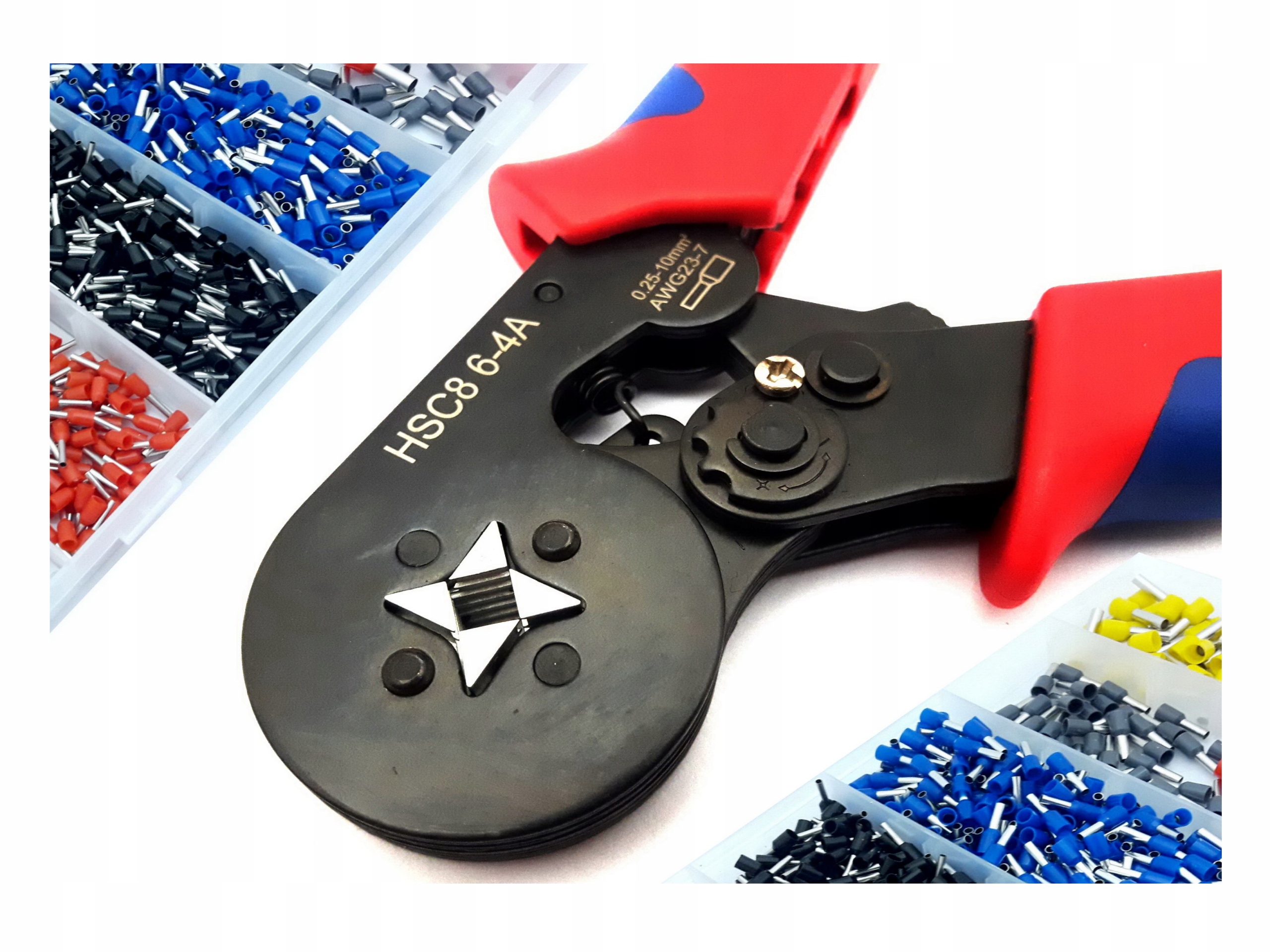 ZACISKARKA SOLIDNA PRASKA KABLI TULEJEK KOŃCÓWEK TULEJKI ZESTAW 500 szt