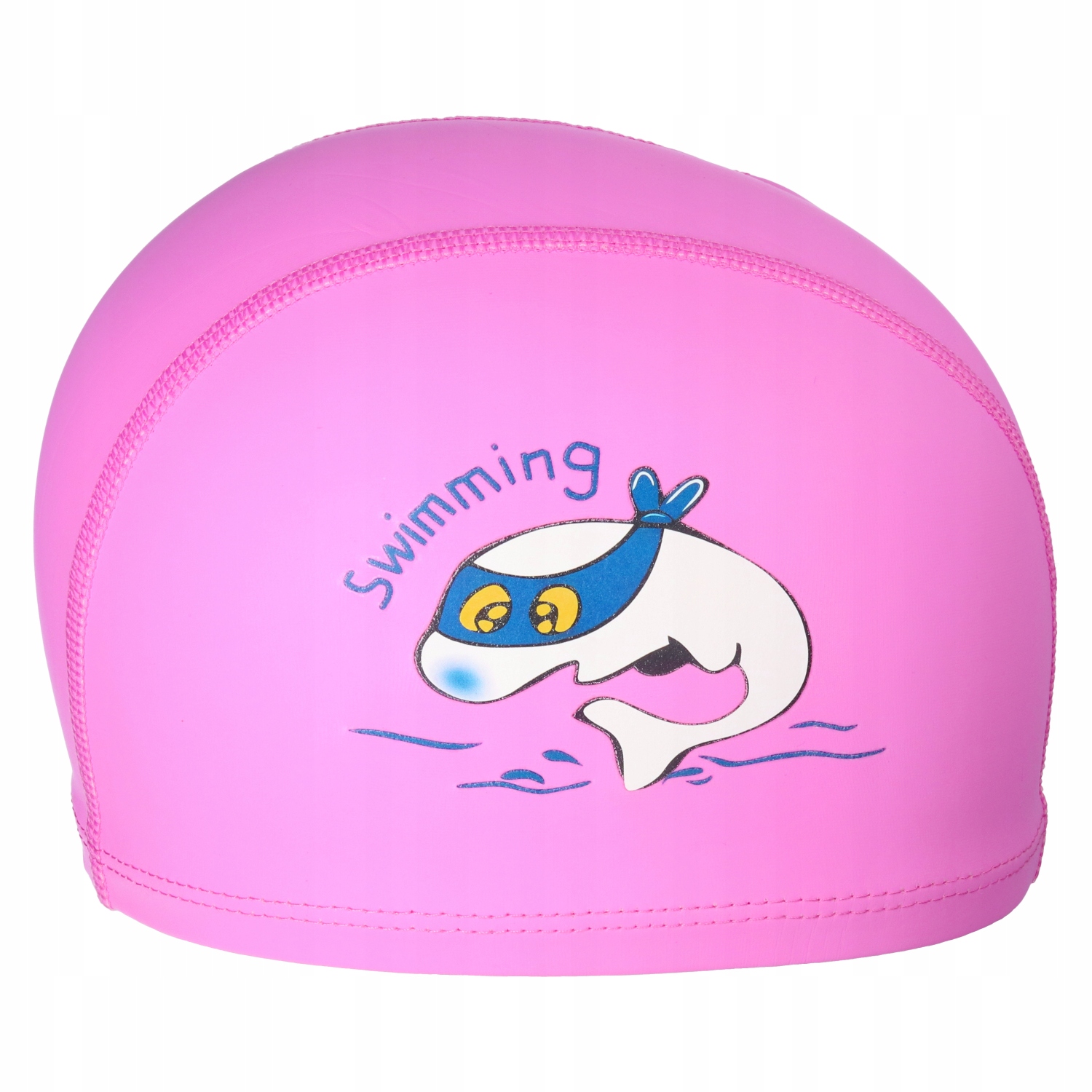 Czepek pływacki dziecięcy materiałowy na basen Aqua-Sport Pu Delfin Pink