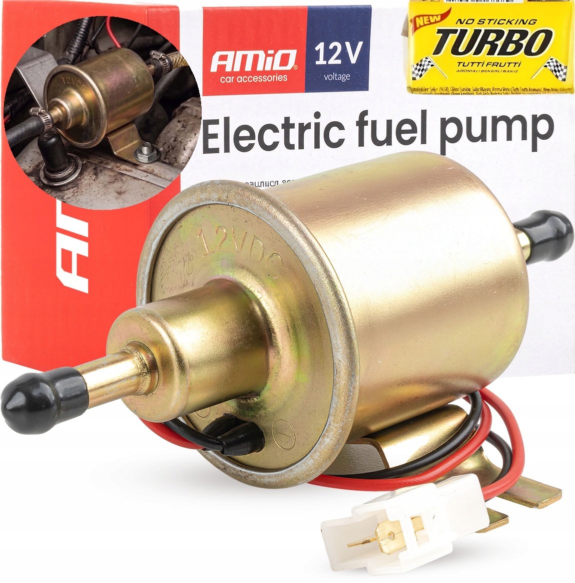 Pompa Elektryczna Do Paliwa 8mm 12V Pompa Ssąca Do Paliwa Oleju Przepływowa