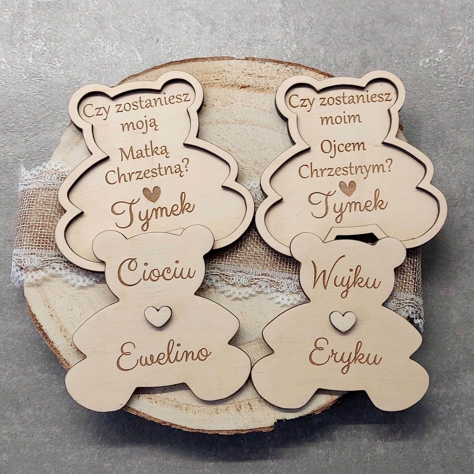 PYTANIE CIOCIU CZY ZOSTANIESZ MOJĄ MATKĄ CHRZESTNĄ Kształt inny