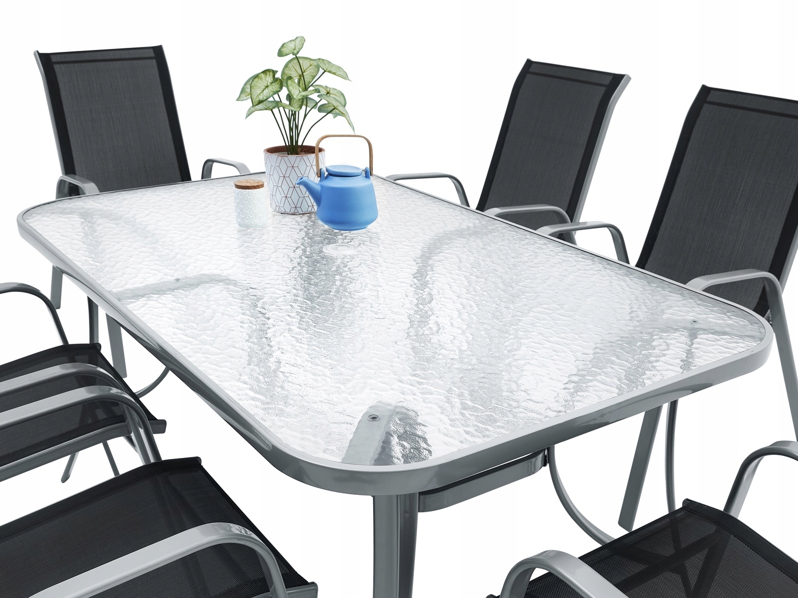 MEBLE OGRODOWE ZESTAW STÓŁ 6+1 NA TARAS BALKON Producent MAT-COMPANY