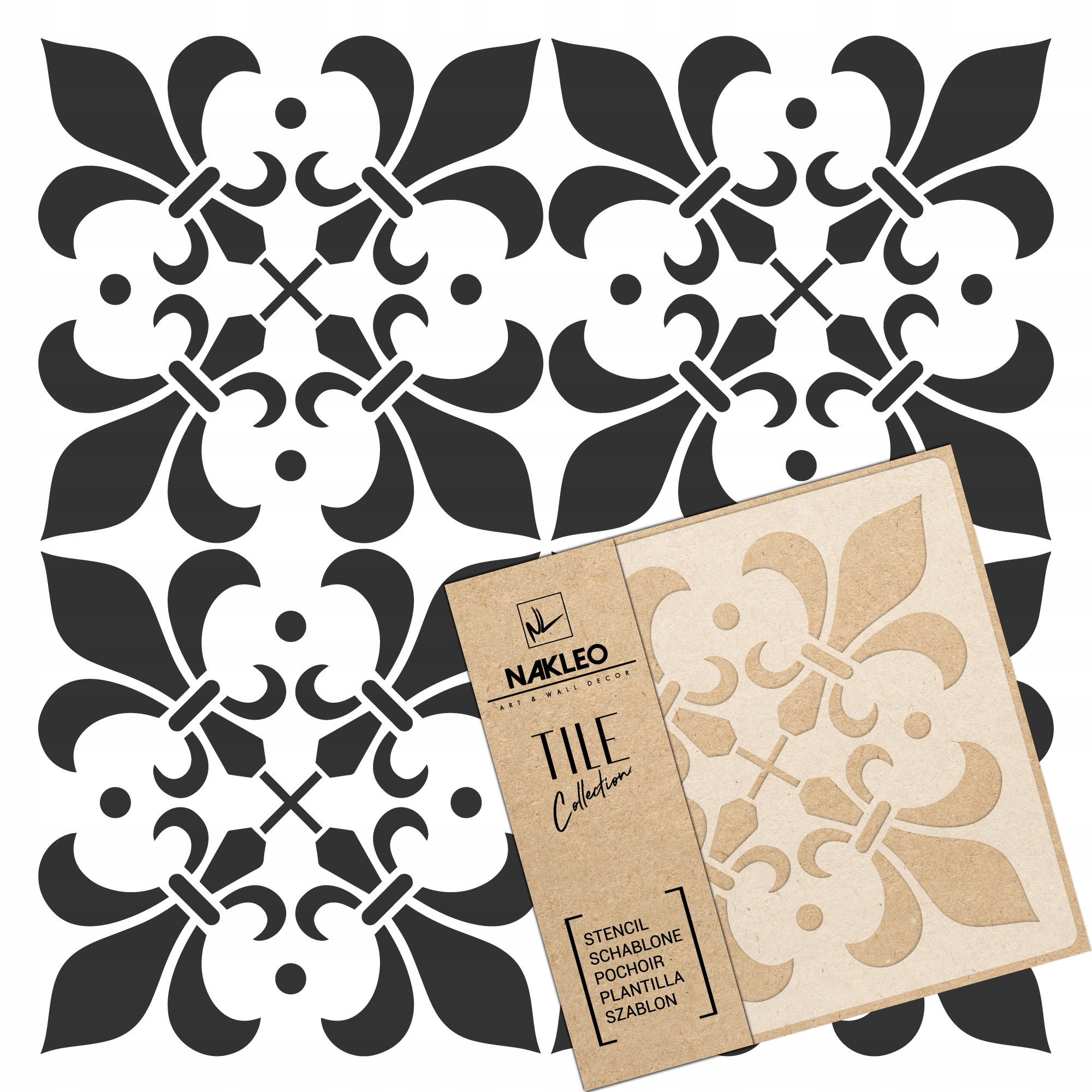 SZABLON MALARSKI do kafelków płytek ALMADA 60x60cm