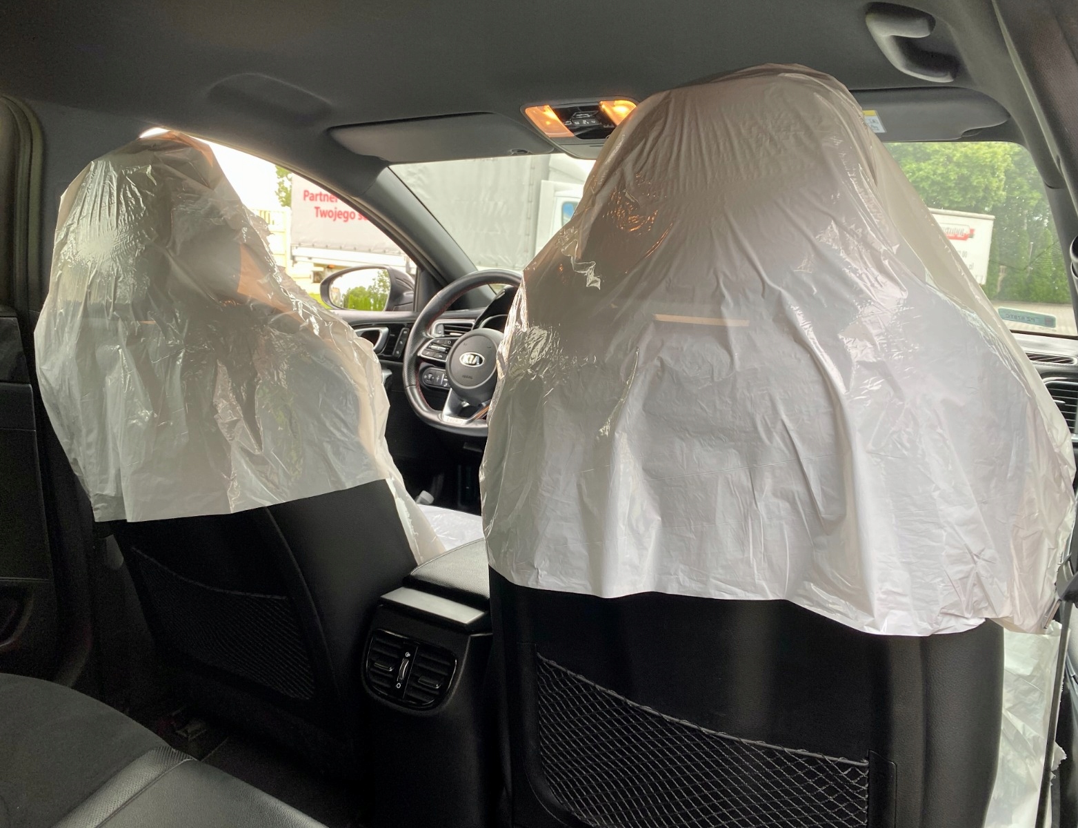 Pokrowce foliowe na siedziska fotele grube 100 szt EAN (GTIN) 5904533338584