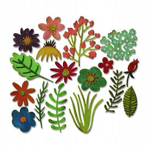Vykrajovač Sizzix Thinlits Die 17el Funky Floral #1