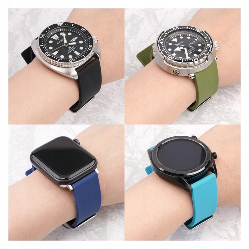 Pasek do zegarka smartwatcha uniwersalny, 22 mm Materiał guma