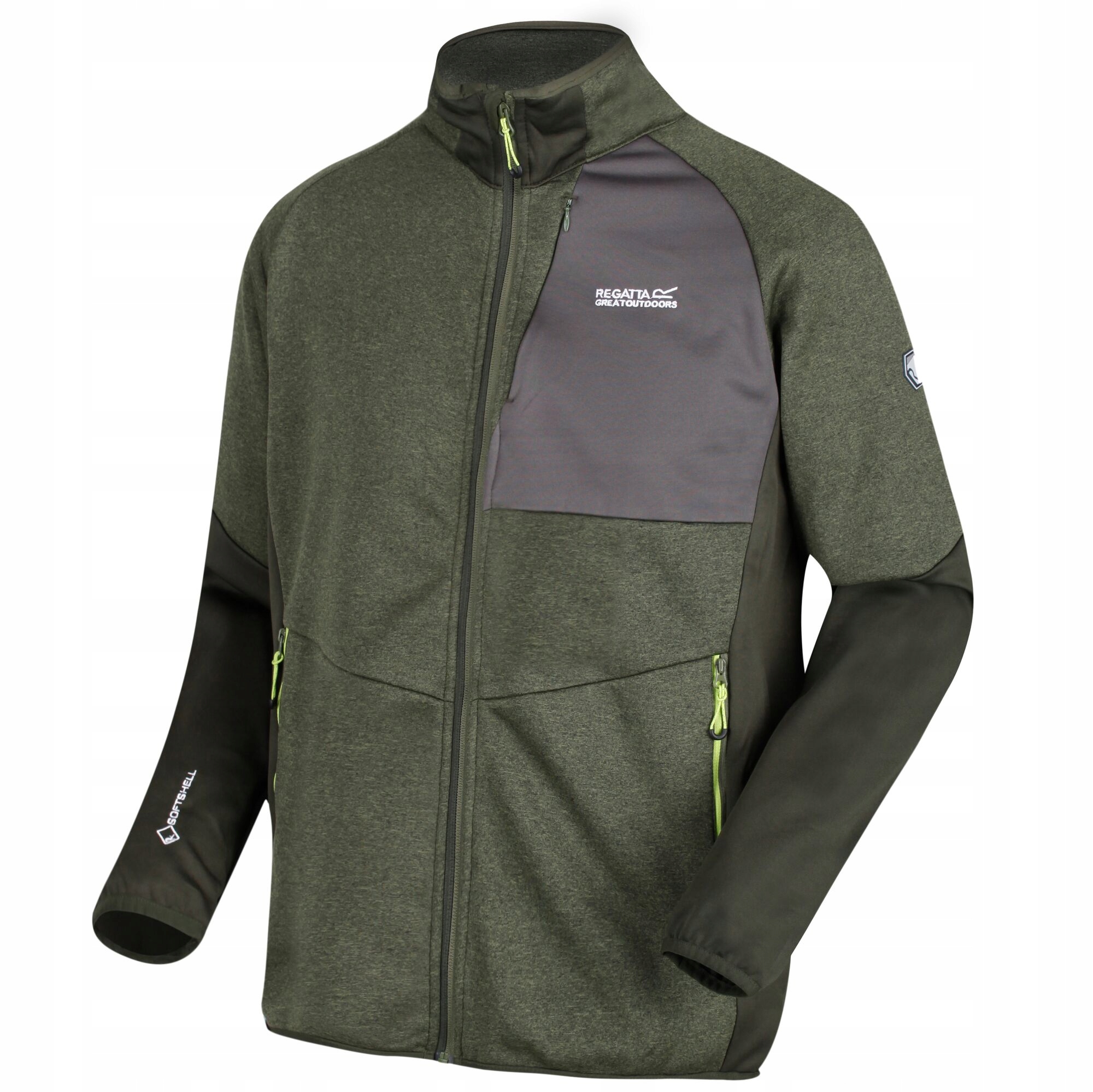 Bluza Softshell Męska Sportowa Wiatroszczelna Foley Hybrid Regatta Khaki L