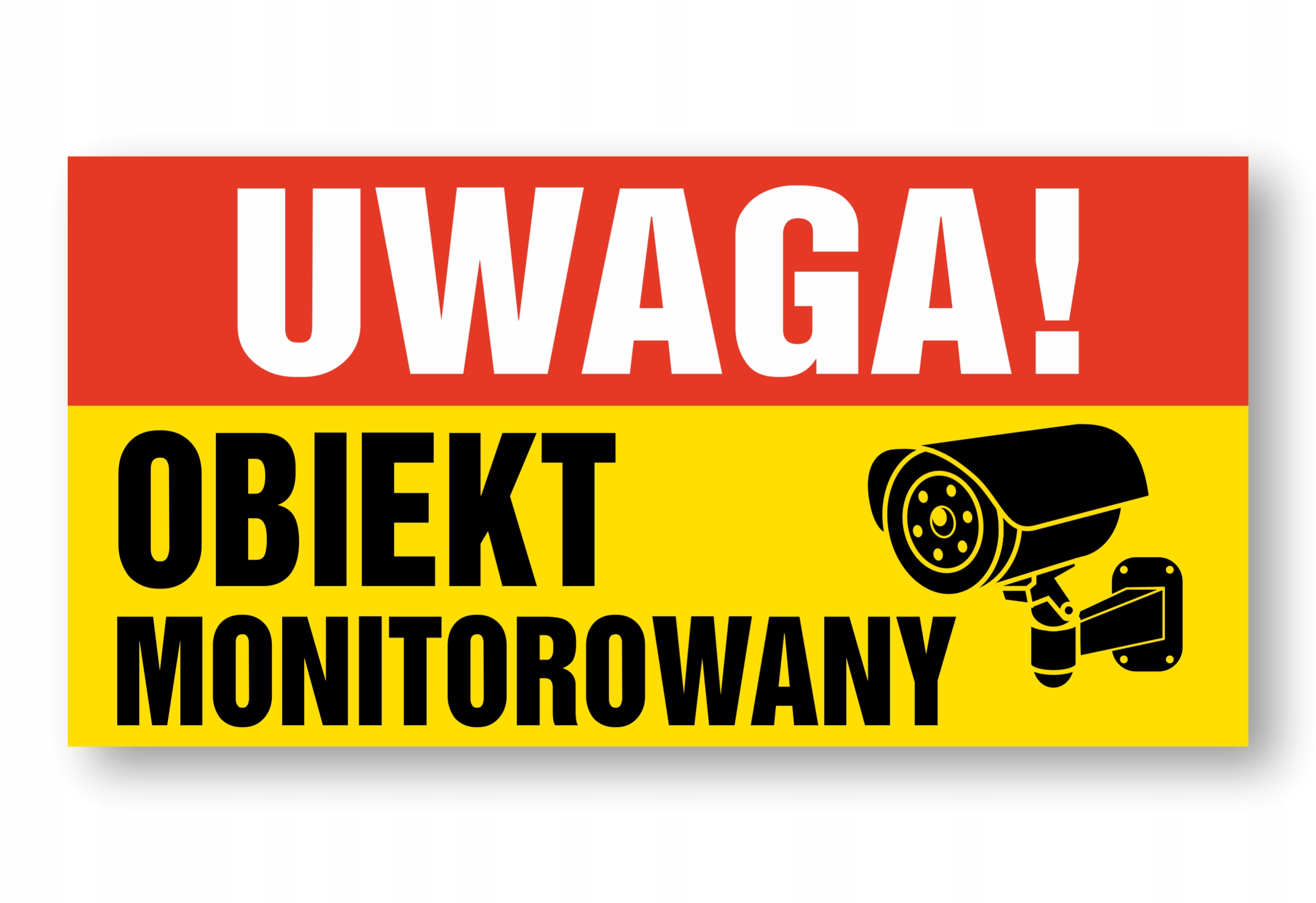 

Tabliczka Uwaga Obiekt Monitorowany 20x10 Pcv 1mm