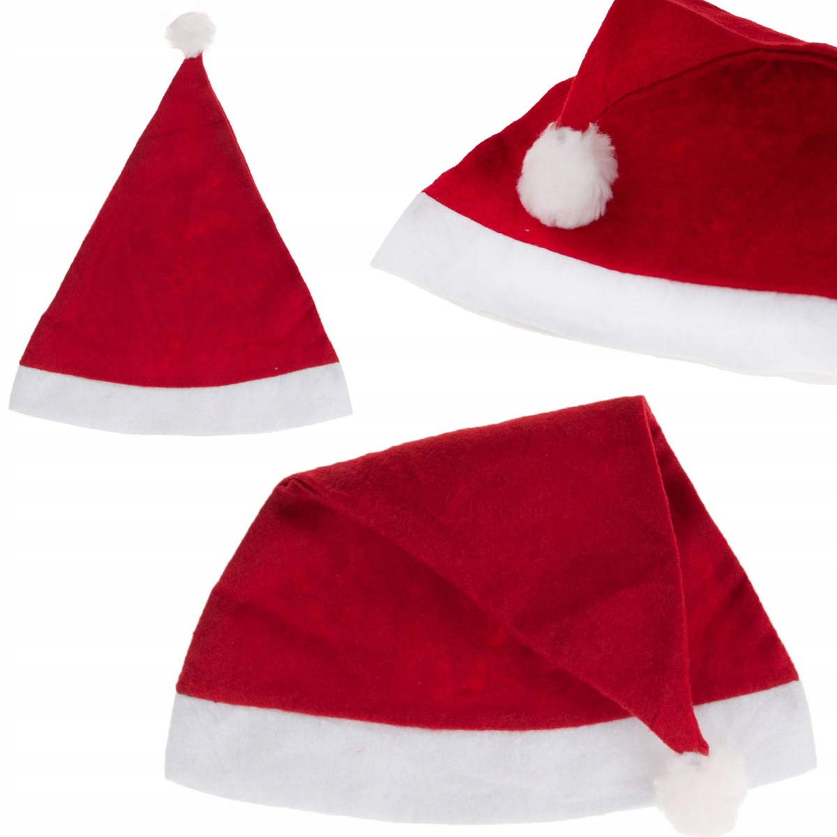 CZAPKA MIKOŁAJA PRZEBRANIE Z POMPONEM KOSTIUM