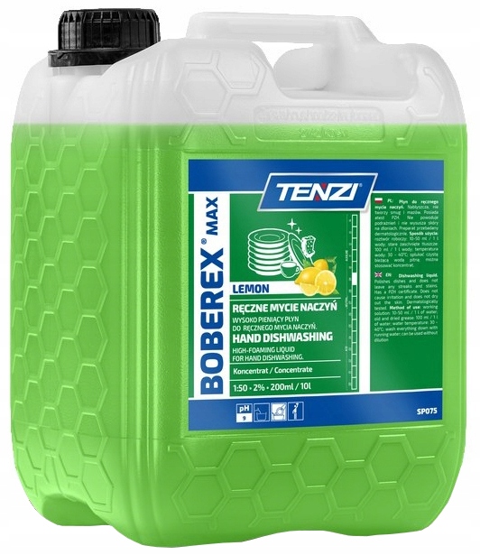 Levně Tenzi – Boberex Max – Koncentrát Na Mytí Nádobí – Vůně Lemonu – 5 L