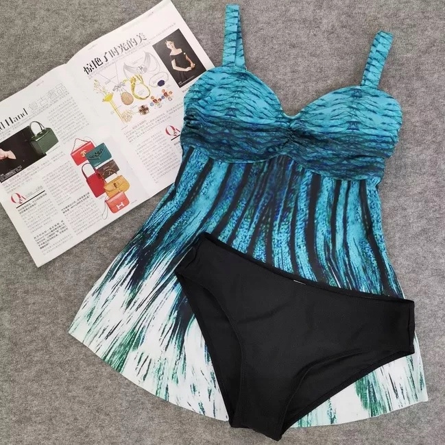 TANKINI STRÓJ KĄPIELOWY SUKIENKA DWUCZĘŚCIOWA XXL Kolor biały