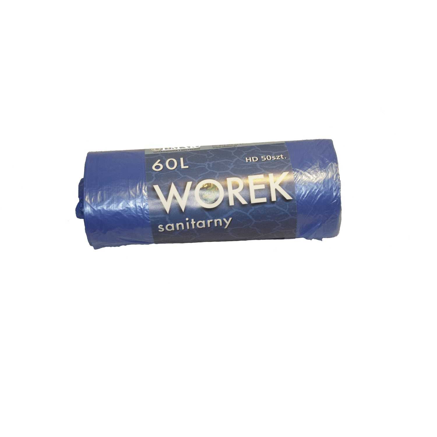 

Worki na śmieci 60L Hdpe Niebieskie rolka 50 sztuk