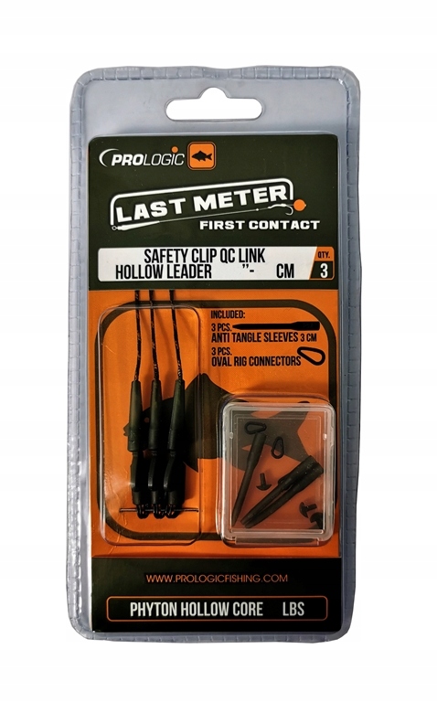 Prologic Safety Clip Qc Link Hollow Leader 45lbs/80cm 3 szt