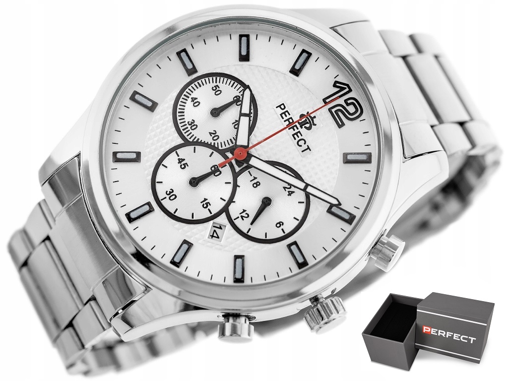 Pánské Hodinky Perfect Grand Chronograf Data Gravírování